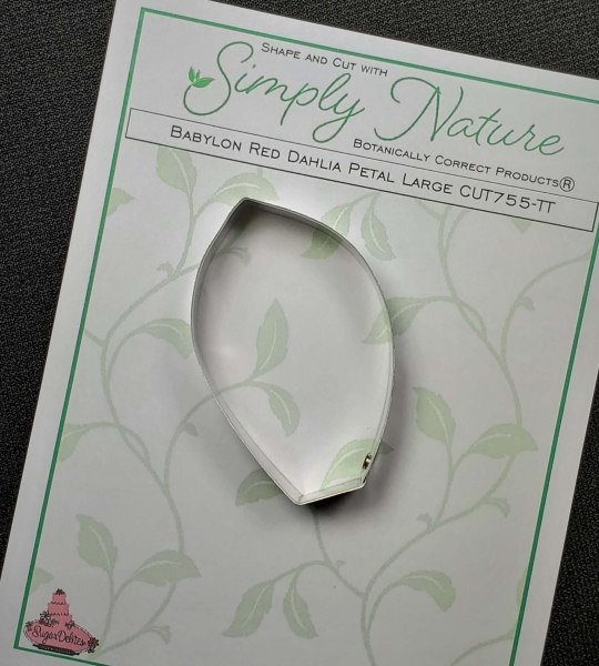 Dahlia (Babylon Red) Petal Cutter Large By Simply Nature Botanically Correct Products®